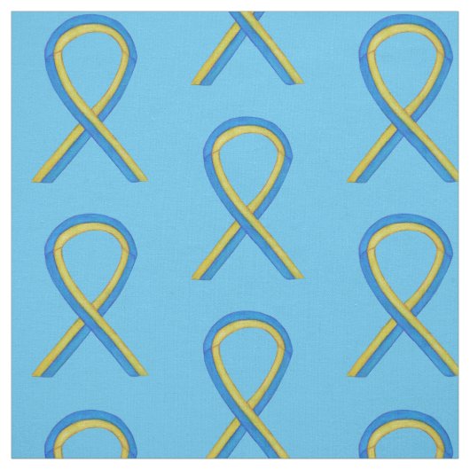 Down Syndrome Awareness Ribbon Custom Material Stoff (Muster)