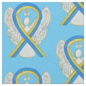 Down Syndrome Awareness Ribbon Custom Material Stoff (Nahaufnahme)
