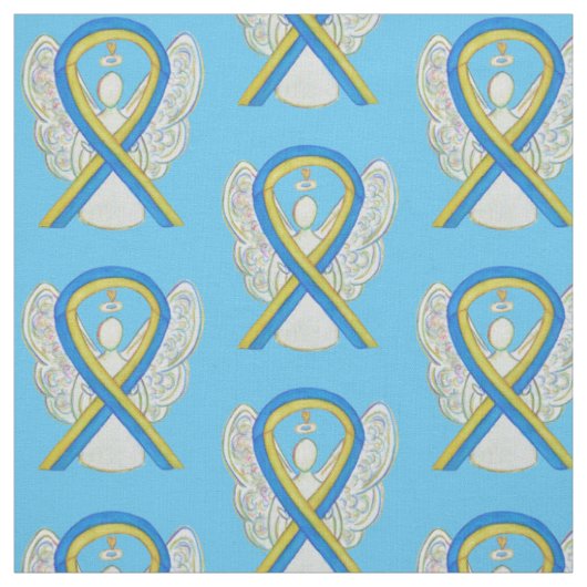 Down Syndrome Awareness Ribbon Custom Material Stoff (Muster)
