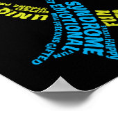 Down Syndrome Awareness Ribbon Special Bildung Poster (Ecke)