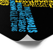 Down Syndrome Awareness Ribbon Special Bildung Poster (Ecke)