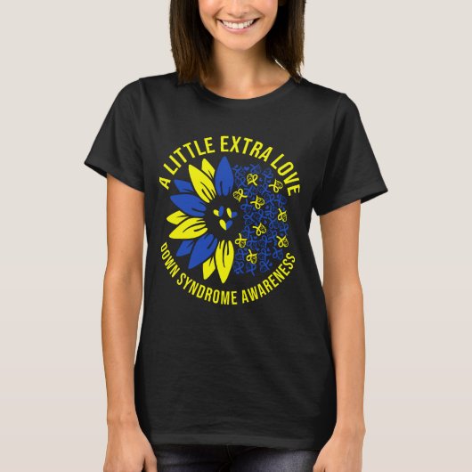 Down Syndrome Awareness Sonnenblumen Schmetterling T-Shirt (Vorderseite)