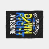 Down Syndrome Awareness T21 Day Women Teacher Fleecedecke (Vorderseite (Horizontal))