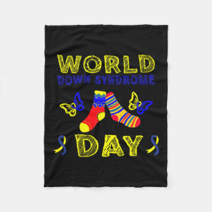 Down Syndrome Awareness T21 Rock Your Socks Fleecedecke