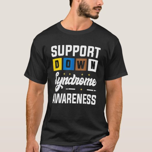 Down Syndrome Awareness Trisomy 21 Support 3 21 Co T-Shirt (Vorderseite)