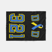 Down Syndrome Awareness Trisomy 21 Vater Men T 3 2 Fleecedecke (Vorderseite (Horizontal))