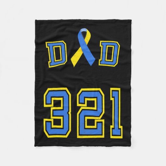 Down Syndrome Awareness Trisomy 21 Vater Men T 3 2 Fleecedecke (Vorderseite)