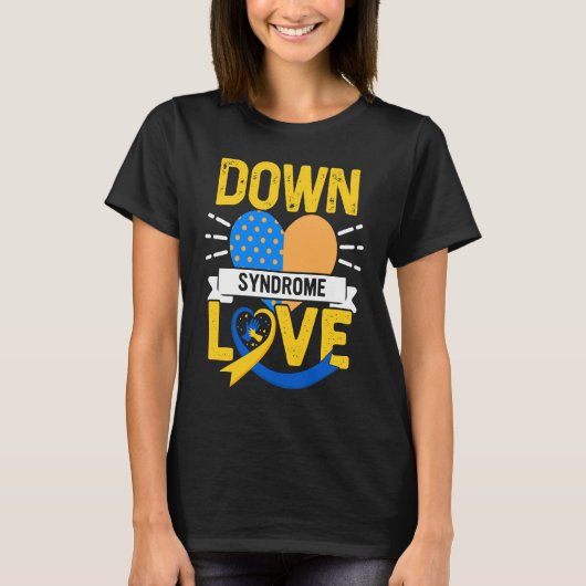 Down Syndrome Awareness Trisomy Blue Ribbon WDSD 2 T-Shirt (Vorderseite)