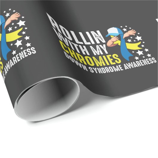 Down Syndrome Awareness Trisomy T21 Handicap Geschenkpapier (Rolleneckpunkt)