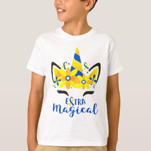 Down Syndrome Awareness Unicorn Girl Mama Extra Ma T-Shirt