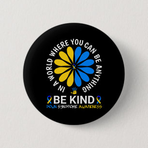 Down Syndrome Day 2024 Be-Down Syndrome Aware Button