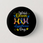 Down Syndrome Day Awareness Socks 21 März Button (Vorderseite)