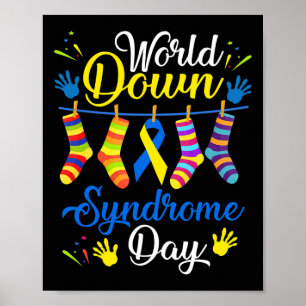 Down Syndrome Day Awareness Socks 21 März Poster