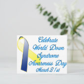 Down Syndrome Day Postkarte (Stehend Vorderseite)