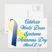 Down Syndrome Day Postkarte (Vorne/Hinten)
