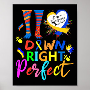 Down Syndrome Day Rock Your Socks T21 Bewusstsein Poster