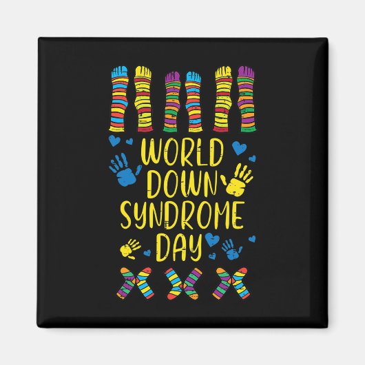 Down Syndrome Day Socks Wdsd Awareness Men Frauen Magnet (Vorne)