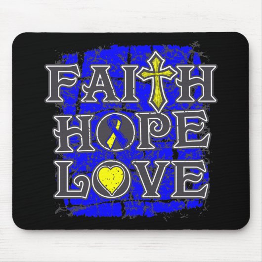 Down Syndrome Faith Hope Liebe Mousepad (Vorne)