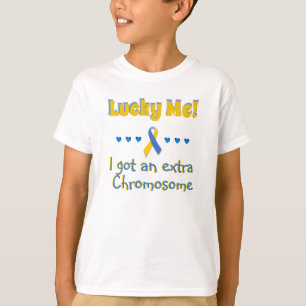Down Syndrome Lucky Me! Extra-Chromosom - Herz T-Shirt