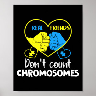 Down Syndrome Real Friends zählen keine Chromosome Poster
