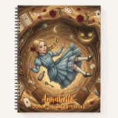 Down the Rabbit Hole Notebook Notizblock (Vorderseite)