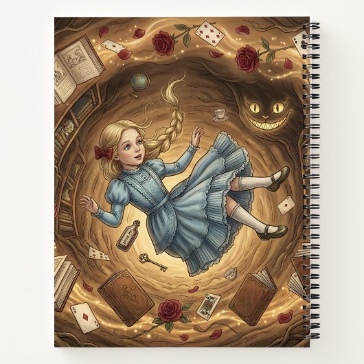 Down the Rabbit Hole Notebook Notizblock (Rückseite)
