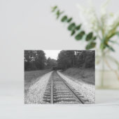 "Down the Tracks" Postkarte (Stehend Vorderseite)