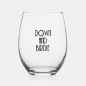 Down und Birdie Weinglas Ohne Stiel (Vorderseite)