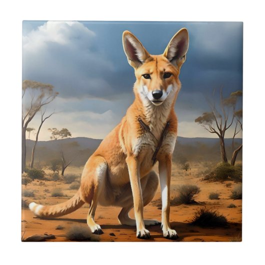 **"Down Under Deluxe: The Kangaringo Design"** Fliese (Vorderseite)