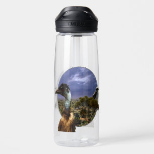 "Down Under Duo: Emu und Kookaburra in Popout Art" Trinkflasche