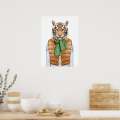 Down Vest Tiger Poster (Küche)