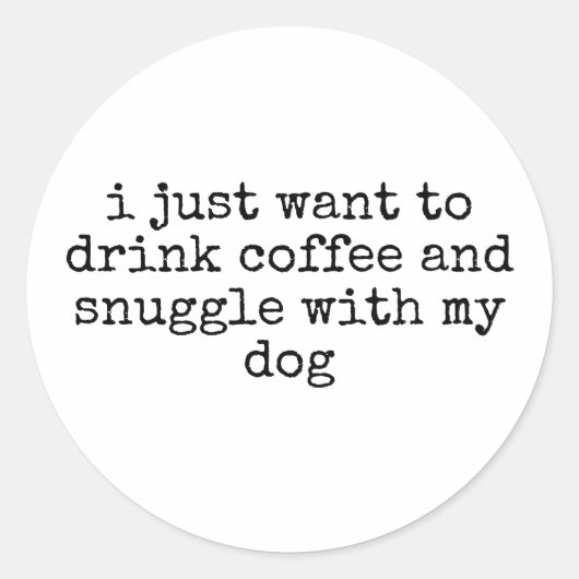 Downer Coffee Lover Funny Runder Aufkleber (Vorderseite)