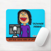 Downer Debbie Cartoon Mousepad (Mit Mouse)