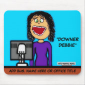 Downer Debbie Cartoon Mousepad (Vorne)