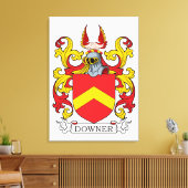 Downer Familienwappen Leinwanddruck (Insitu (Wohnzimmer))