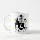 Downes Familienwappen Kaffeetasse (Links)