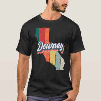 Downey City Retro Vintages Heimat Kalifornien T-Shirt