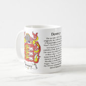 Downey Familien-Wappen Tasse (Vorderseite Links)