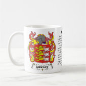 Downey Familien-Wappen Tasse (Links)