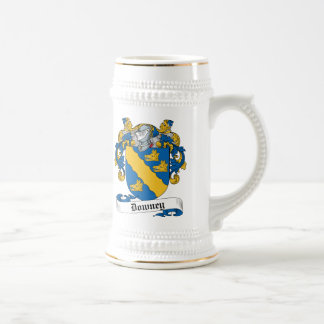 Downey Familienwappen Bierglas