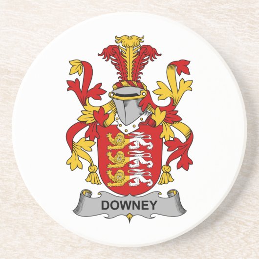 Downey Familienwappen Untersetzer (Vorne)