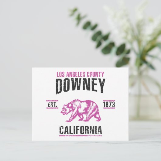 Downey Postkarte (Stehend Vorderseite)