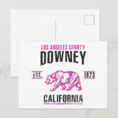 Downey Postkarte (Vorne/Hinten)