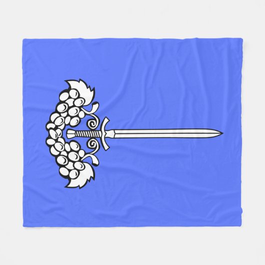 Downhall-Flagge - Mittlere Fleece-Decke Fleecedecke (Vorderseite (Horizontal))