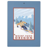 Downhhill Schnee-Skifahrer - Berg-Haube, Oregon Klemmbrett (Rückseite)