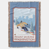 Downhhill Schnee-Skifahrer - Berg Spokane, Decke (Vorderseite Vertikal)