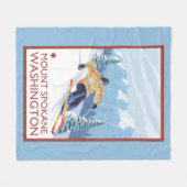 Downhhill Schnee-Skifahrer - Berg Spokane, Fleecedecke (Vorderseite (Horizontal))