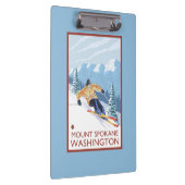 Downhhill Schnee-Skifahrer - Berg Spokane, Klemmbrett (Rechts)