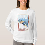 Downhhill Schnee-Skifahrer - Berg Spokane, T-Shirt (Vorderseite)