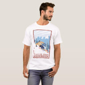 Downhhill Schnee-Skifahrer - Gletscher-Spitze, T-Shirt (Vorne ganz)